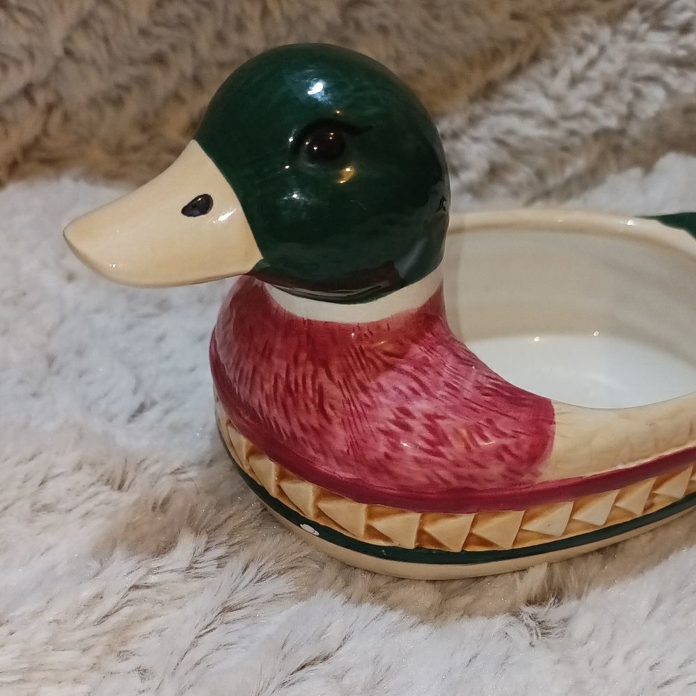 Soap dish , hand painted, duck - Picture 4 of 8